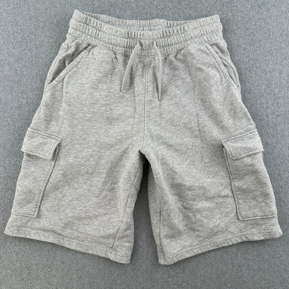 H&M Cargo Shorts Boys‎ Size 16 Grey Sweatshorts Drawstring Casual Comfort